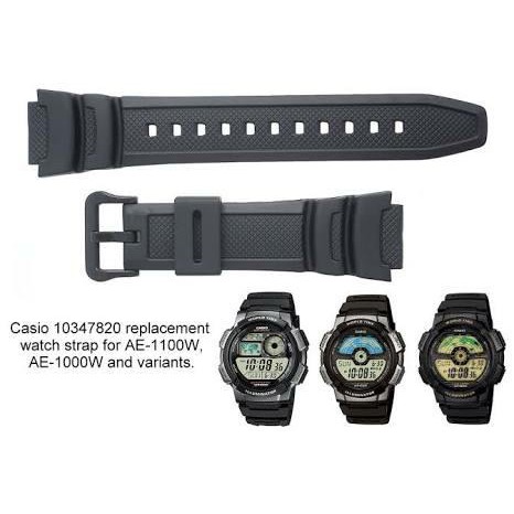 Tali Casio AE-1000W AE-1100W Talim Jam Tangan Tali Karet Original