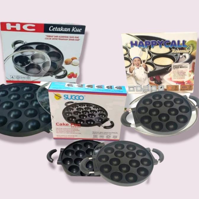 

HAPPYCALL TAKOYAKI 15 Lubang/ANTI LENGKET +TUTUP KACA/CETAKAN TAKOYAKI