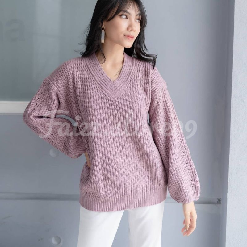 SWEATER Rajut HANNA OVERSIZED KNIT PREMIUM/Sweater Rajut Premium Wanita Store09 Murah
