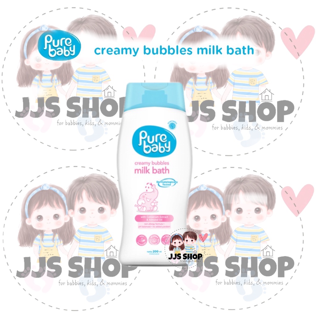 PURE BABY PUREBABY CREAMY BUBBLES MILK BATH 200ML SABUN MANDI BAYI ANAK