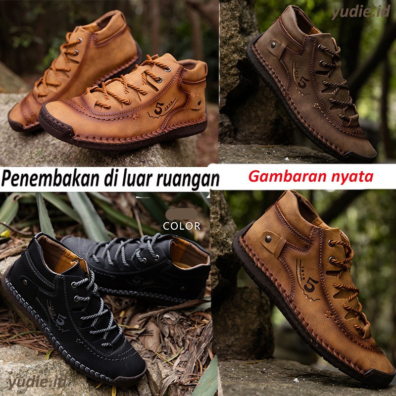 Sepatu Kasual Model Tali untuk Pria Sepatu kulit kasual Sepatu Pria Impor