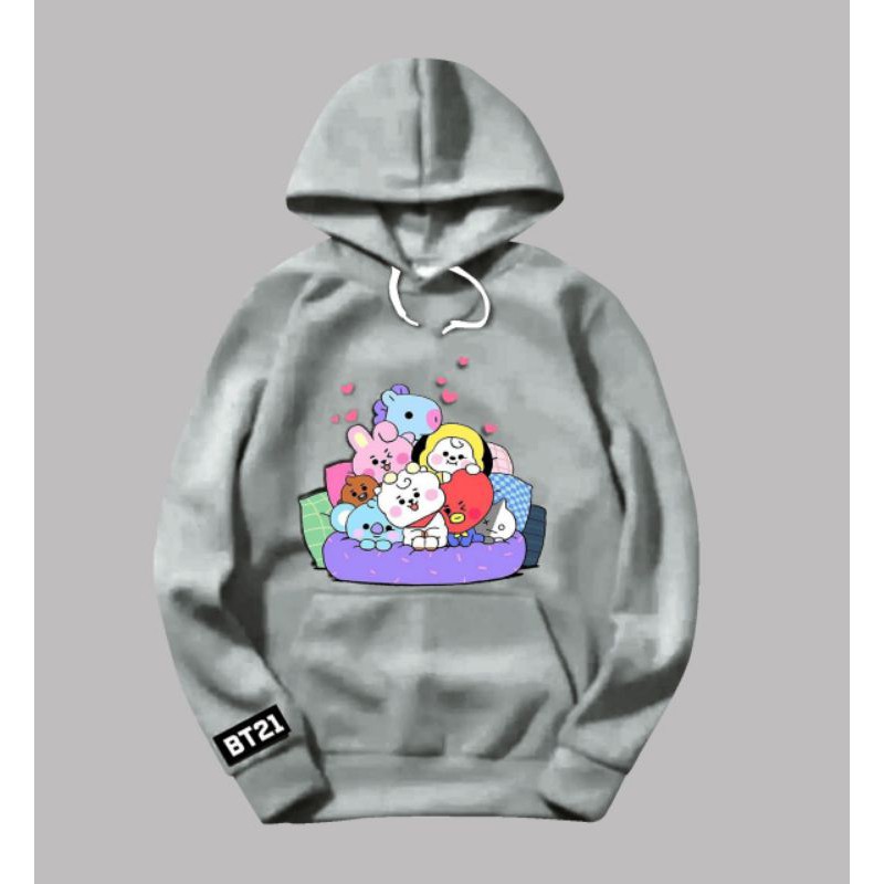 sweater hoodie anak BT21 korea model kekinian umur 4-10 tahun bisa COD