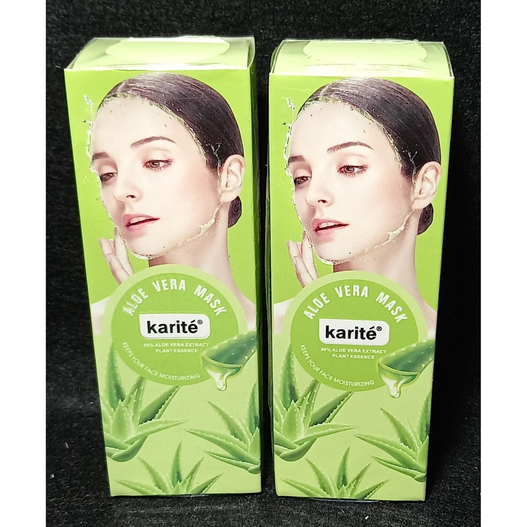 PROMO 12 PCS MASK WAJAH KARITE ALOEVERA ESSENCE 1073