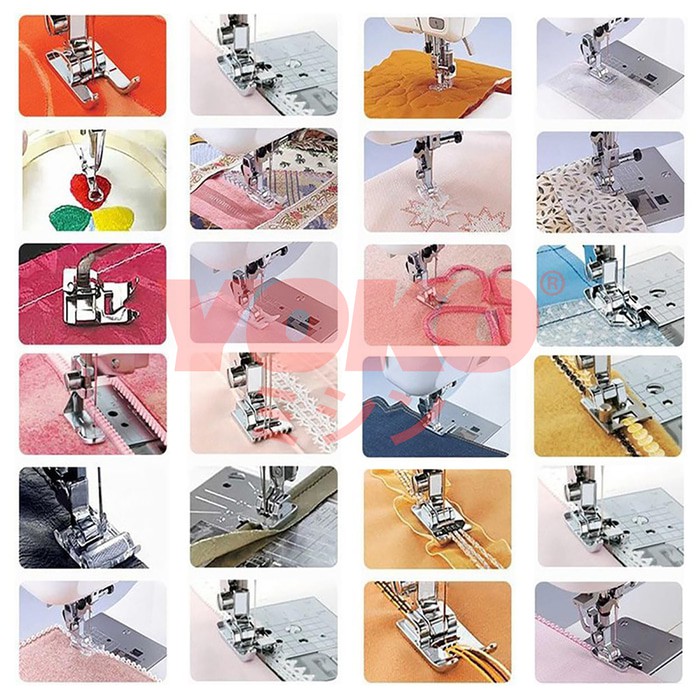 SEPATU MESIN JAHIT SET 42 PCS PORTABLE YOKO PRESSER FOOT