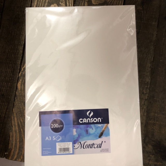 Kertas water color a3 220 gsm canson isi 5 lembar