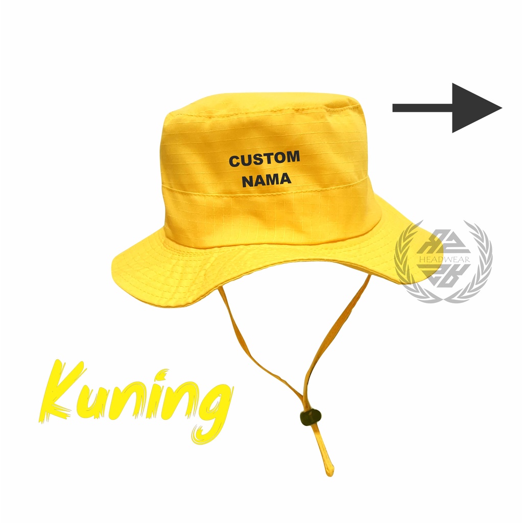 Topi Rimba Pria Wanita Custom Nama Sendiri