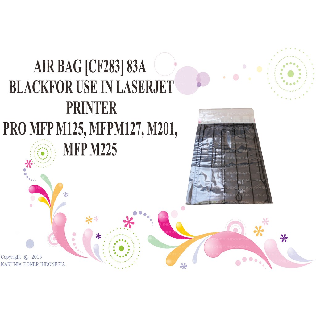 AIR BAG [CF283] 83A BLACK FOR USE IN LASERJET PRINTER PRO PRO MFP M125