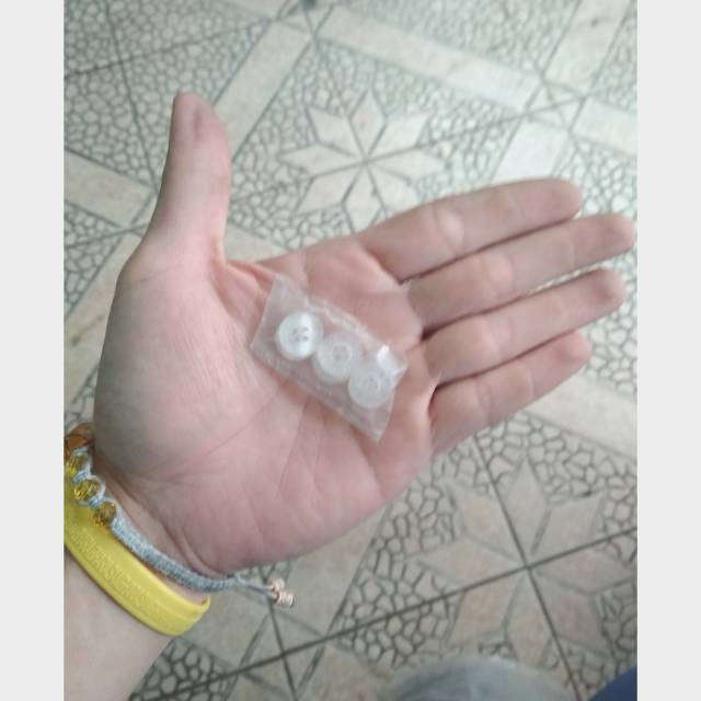Kancing putih bening (oldskull) 20mili