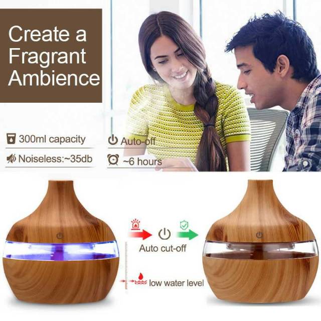 Aroma Therapy Pengharum Ruangan Difuser Ultrasonic Humidifier Aroma Essential Oil 300 Ml