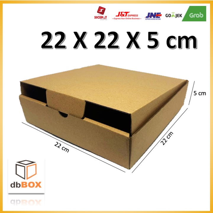 

Kardus 22x22x5 cm | Box Die Cut dan Easy Usage | Box Kue Tart & Snack