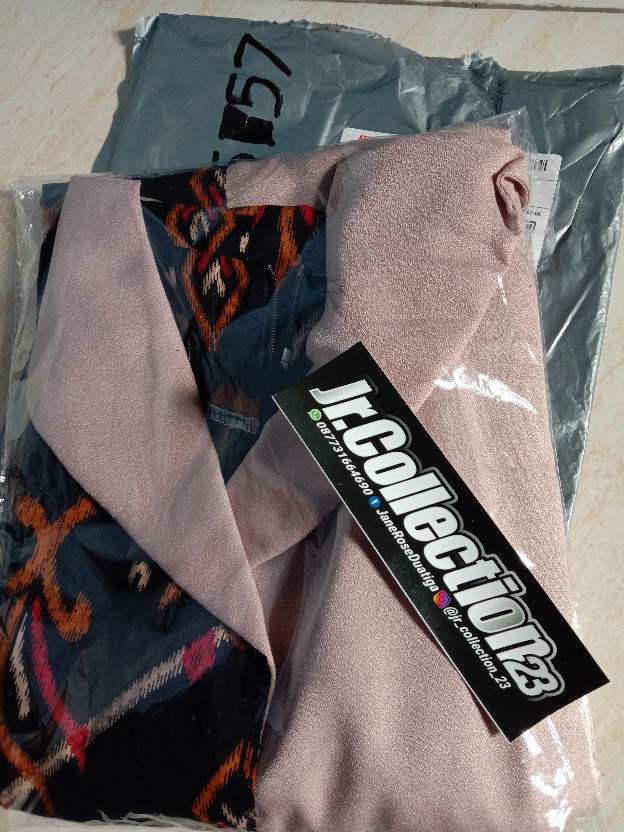 Tey-17 Batik Wanita Asj Sa Hrb026 Kenongo Kemeja Tosca Pendek