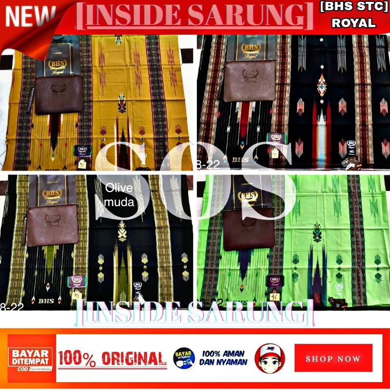 SARUNG BHS ROYAL STC SUTRA GOLD HITAM SUPER LIMITED EDISION