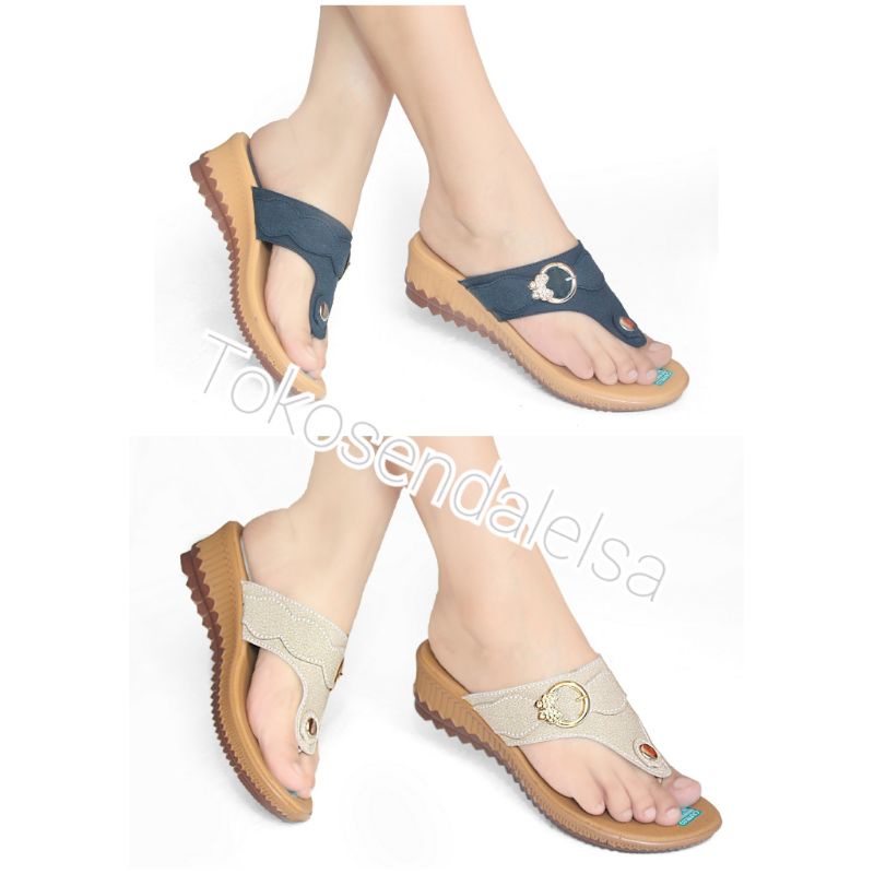 Sandal wedges jepit wanita murah cs03