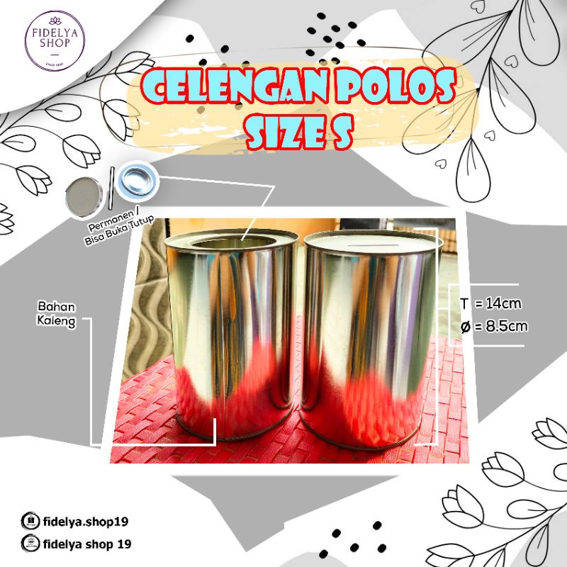 Celengan Kaleng Polos Buka Tutup Besar