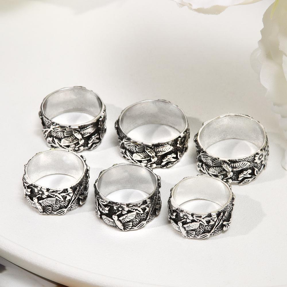 Nanas Pretty Bunga Cincin Wanita Perhiasan Tunangan Pesta Minimalis Hummingbird Rings