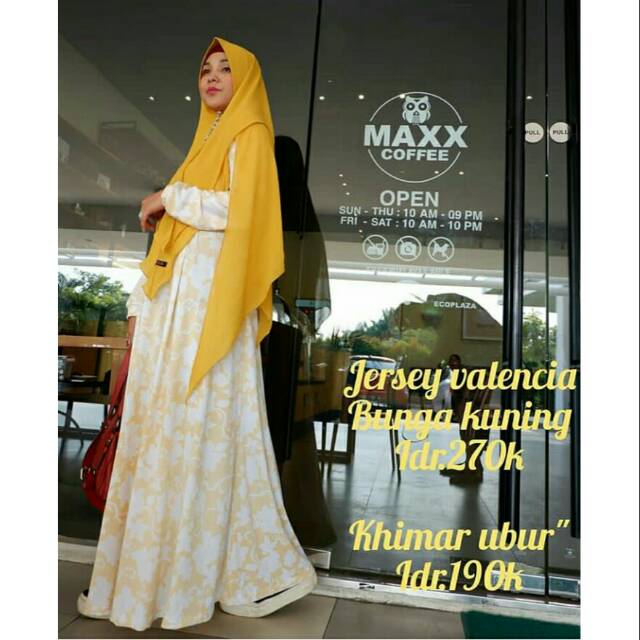 Dress muslim Valencia kuning by Faaliza Syari