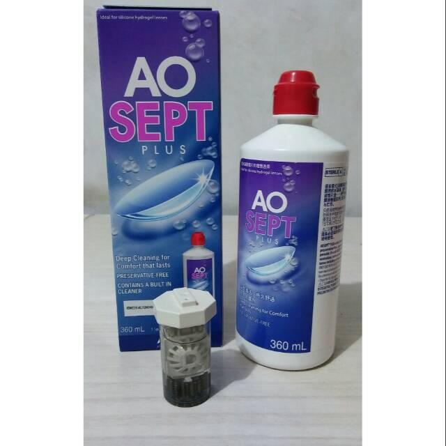 Cairan pembersih softlens AO SEPT plus 360 ml