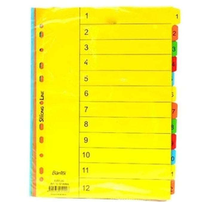 

BEST SELLER Divider/ Pembatas Kertas A4 bantex 1-12 - 6051 TERJAMIN