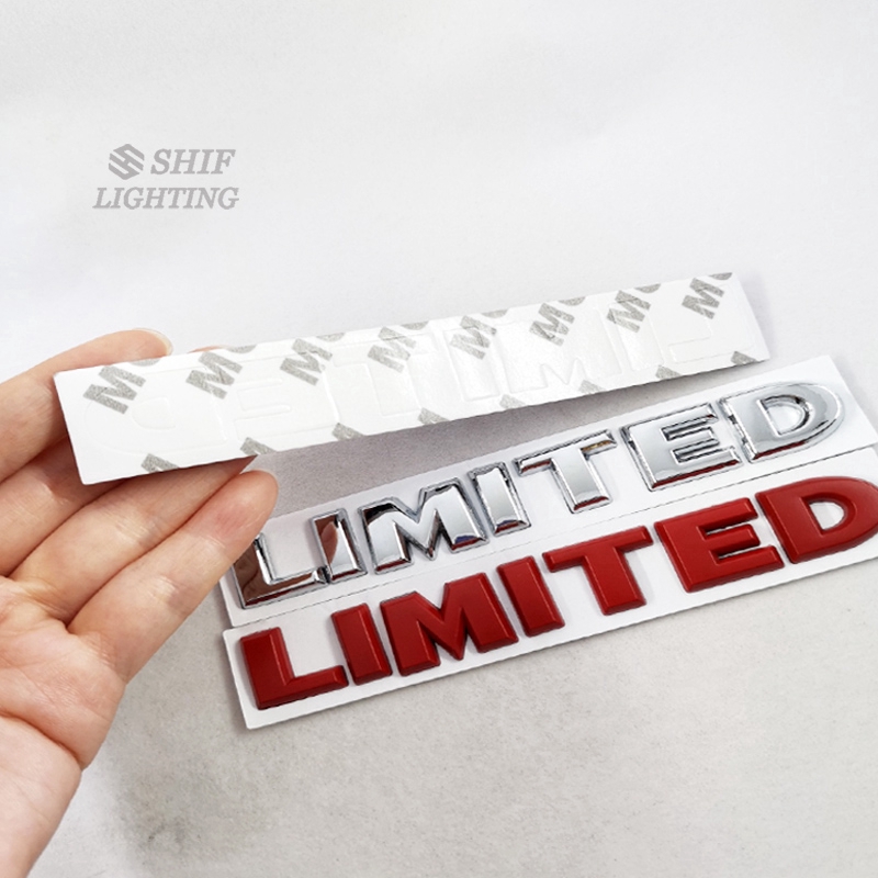 1pc Stiker Emblem Logo Tulisan LIMITED Bahan Metal Krom Untuk Bagasi Belakang Mobil