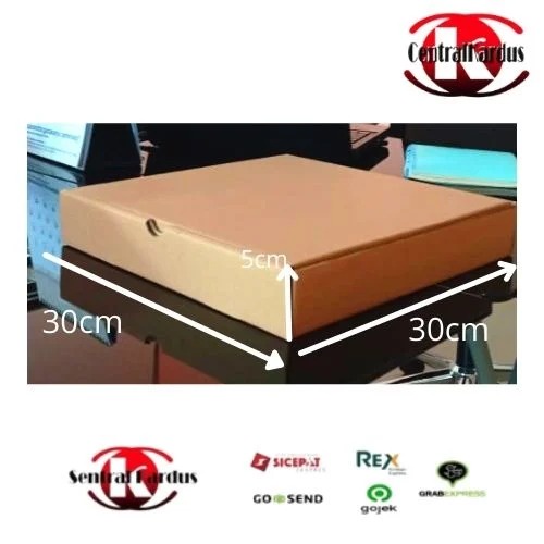 

(ISI 10 PCS )Kardus Pizza / box / kotak / dus uk.30x30x5cm Gift Box Coklat Die Cut Kraft Baju/ Kue/makanan pizza/ hijab aksesoris