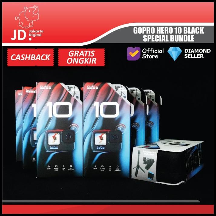 Gopro Hero 10 Black Special Bundle - Gopro Hero10 Bundle Original