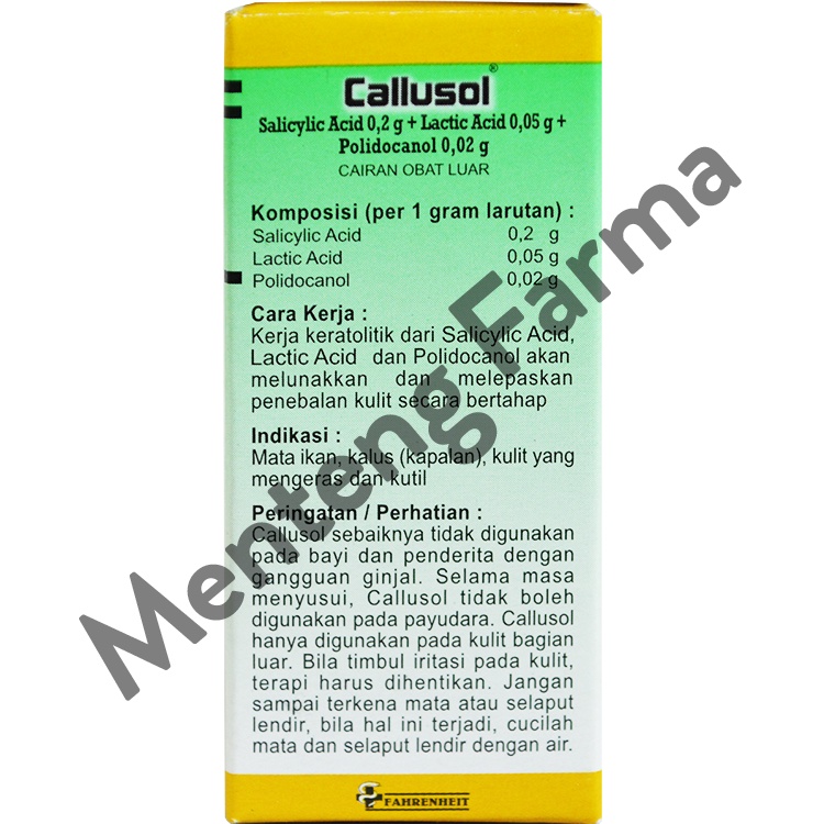 Callusol - Obat Tetes Untuk Atasi Mata Ikan, Kutil, dan Kapalan