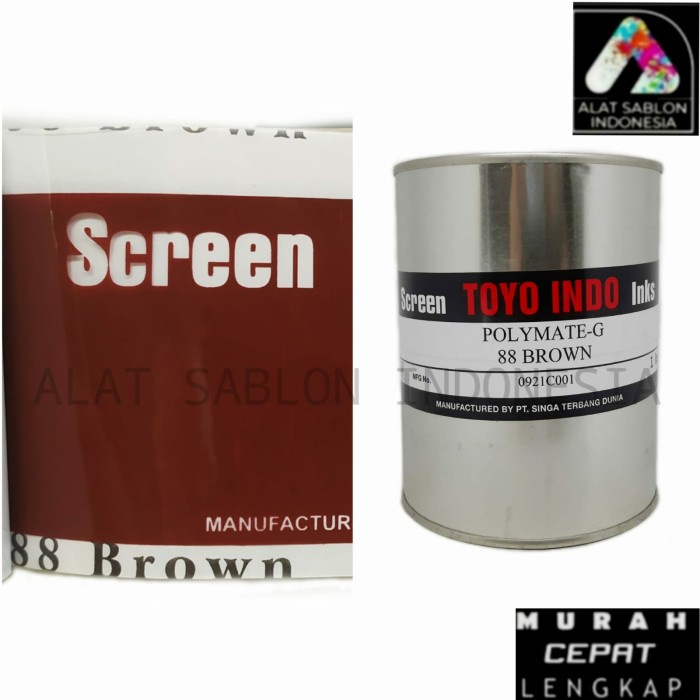 

Murah Tinta Toyo Polymate Brown 88 Tinta Sablon Plastik 1Kg Hot Sale