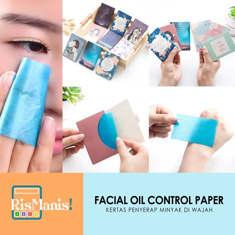 FACIAL OIL CONTROL PAPER - Kertas Minyak Linen Efisien Tissue Wajah Kulit Berminyak Pembersih Makeup