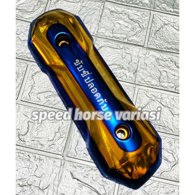 Tameng knalpot tulisan Thailand full CNC Vario Beat Scoopy Fino dll