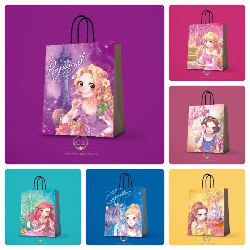 

paper bag princess disney/Paper bag kado/paper bag kertas kado/goodie bag/tas kado paper bag/paper bag kado ulang tahun/tas kertas/hampers birthday/souvenir ultah/paperbag custom/paper bag lucu/tas goodie bag/aurora/snow white/belle/ariel