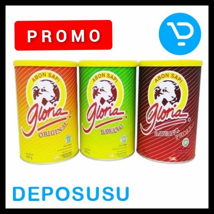 

DISKON TERBATAS !!! ABON SAPI GLORIA 250GR (RASA: ORIGINAL, BAWANG, BAWANG PEDAS) TERLARIS