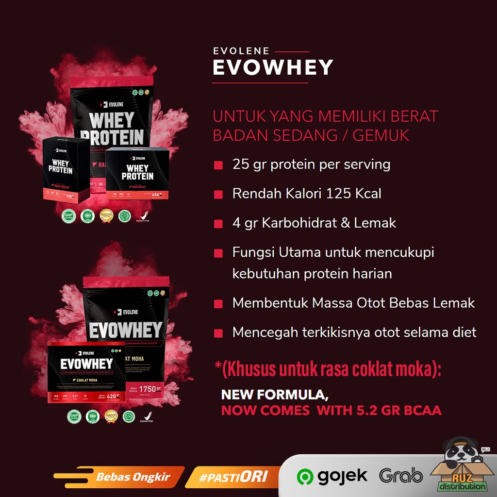 EVOLENE Whey Protein 1750 gram / 50 sachet - Evowhey - Evo Whey