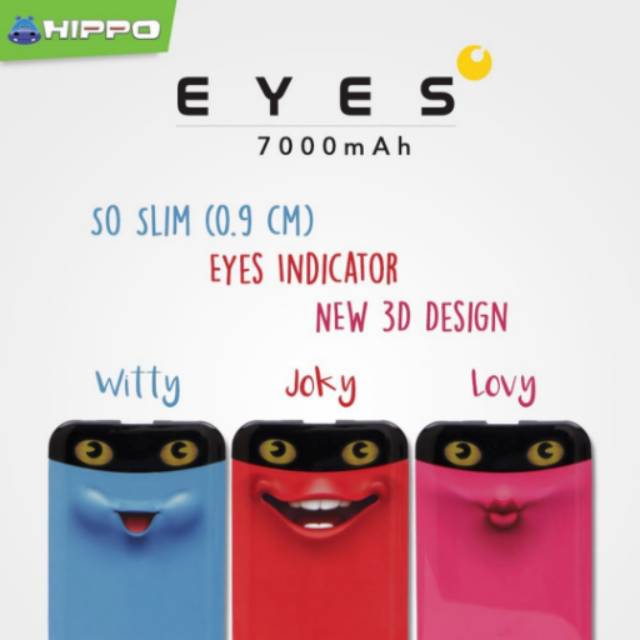 Powerbank hippo eyes 7000mah