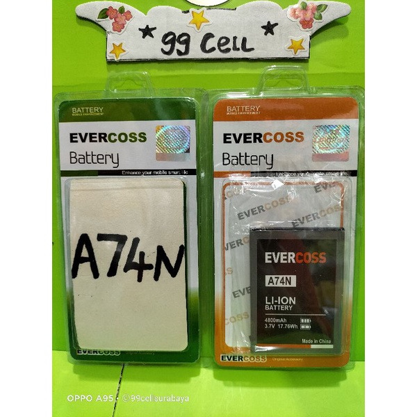 Baterai battery batrai batre Evercoss A74N original