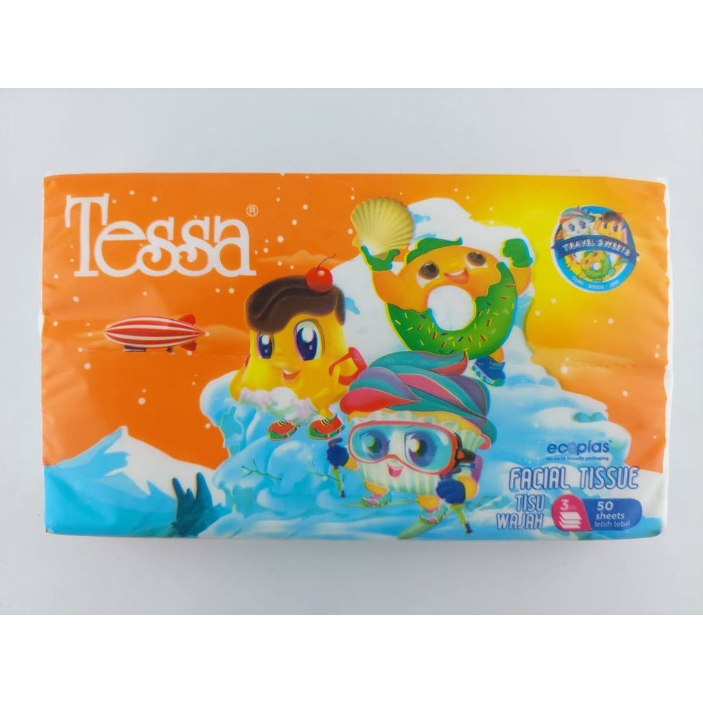 TESSA FACIAL TISSUE 50 SHEETS 3 PLY