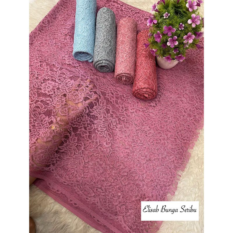 MEGA SALE.BROKAT CORNELY ELISAB GLITER OUTLINE BUNGA SERIBU