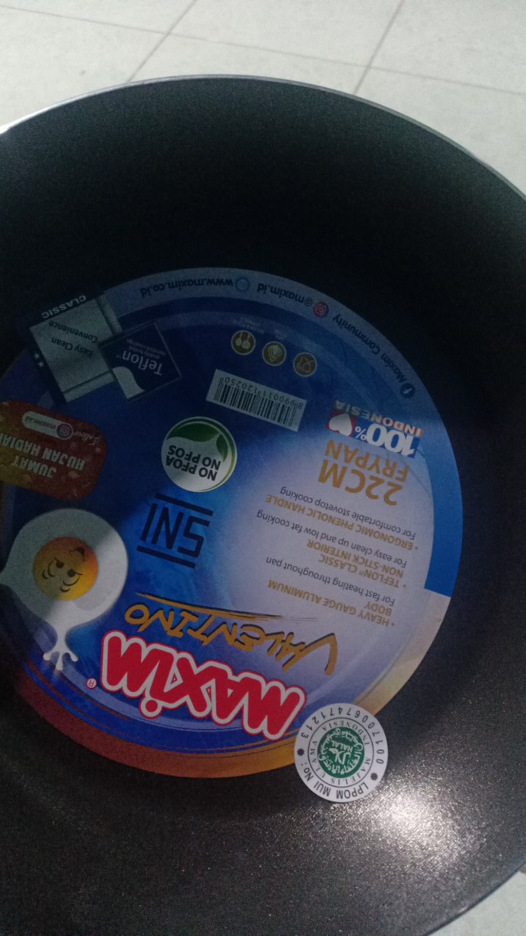 Maxim Valentino Frypan 22cm Wajan Penggorengan Teflon Fry Pan 22 Cm