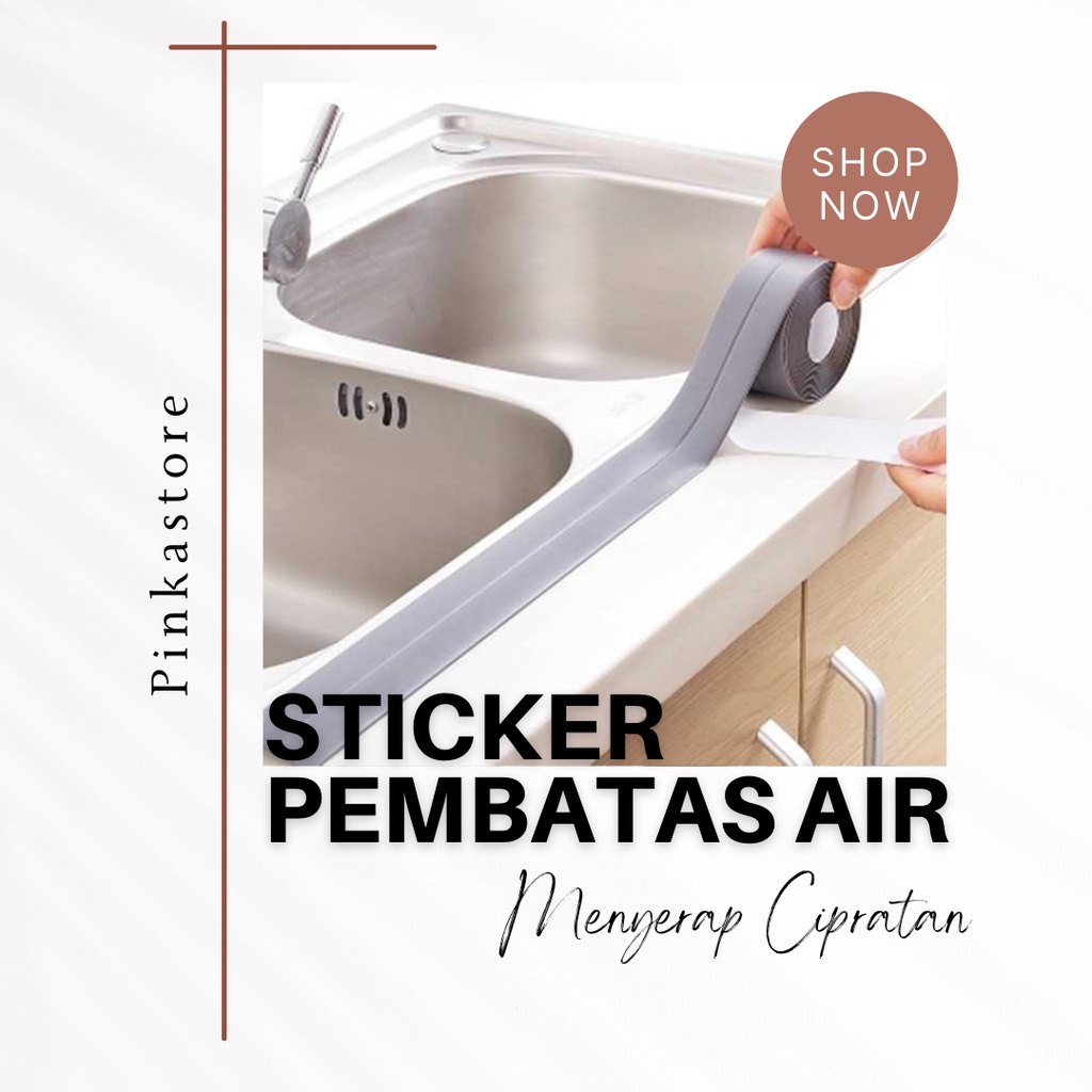 Stiker Sticker Wastafel Dapur Penyerap Air Washbak Adhesive PVC 37mm x 3200mm