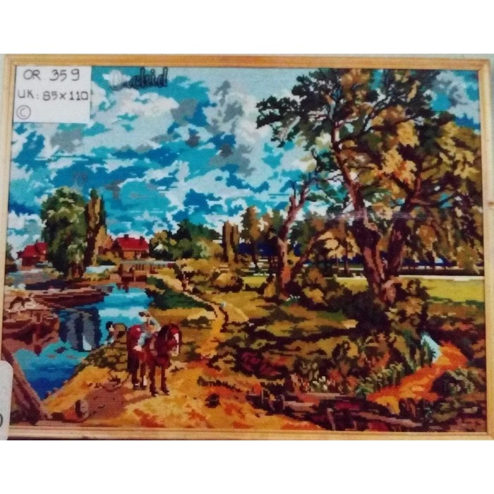 KRUISSTEEK KRISTIK ORCHID MOTIF PEMANDANGAN OR 359