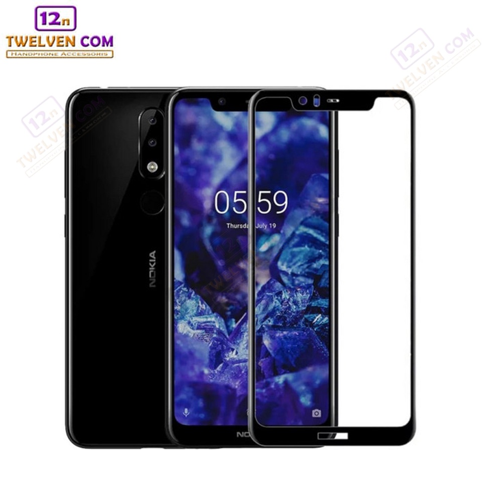 [FLASH SALE] zenBlade 5D Full Cover Tempered Glass Nokia 5.1+ / Nokia X5 - Hitam