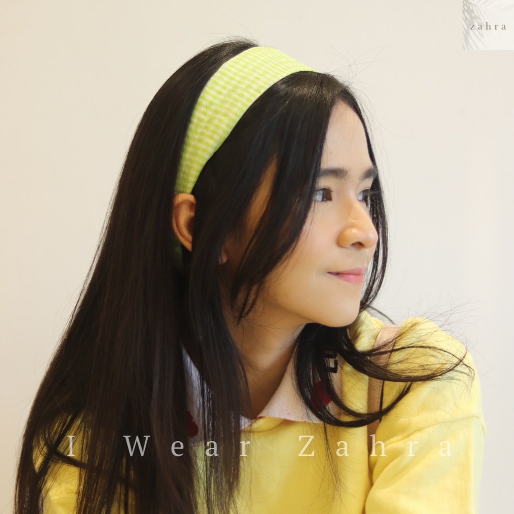 [HAGGYO] YEOCHIN KOTAK HEADBAND - Bando Kerut Korea Aksesoris Rambut Bahan Satin Awan Bandana Hair Accessories Bayi Anak Mutiara Natal Perempuan Wanita