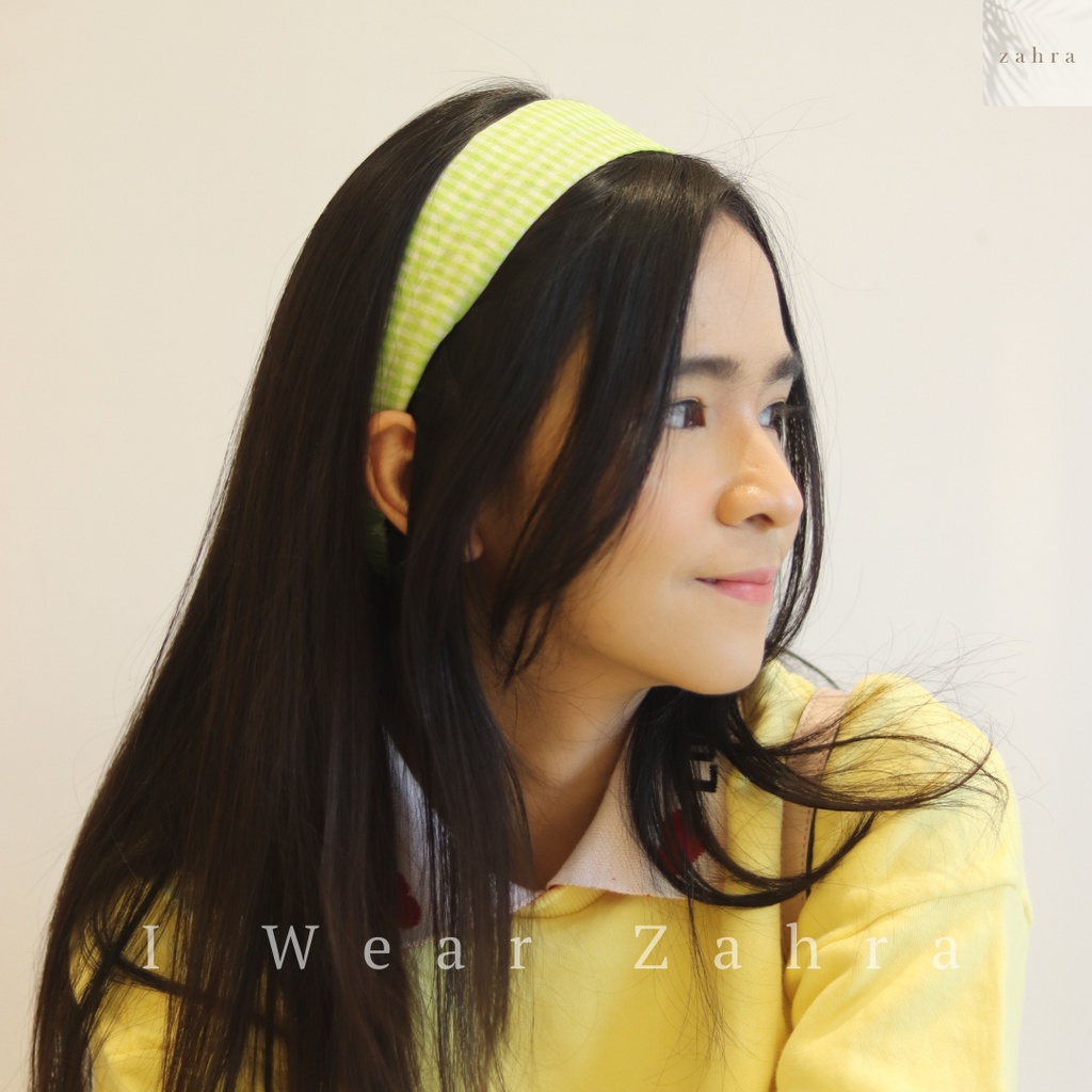 [HAGGYO] YEOCHIN KOTAK HEADBAND - Bando Kerut Korea Aksesoris Rambut Bahan Satin Awan Bandana Hair Accessories Bayi Anak Mutiara Natal Perempuan Wanita