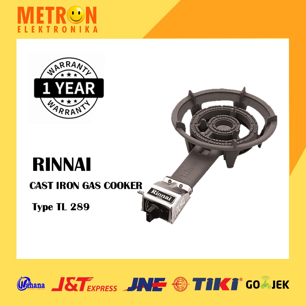 RINNAI TL-289 RI KOMPOR GAS / IRON CAST GAS COOKER / TL289RI