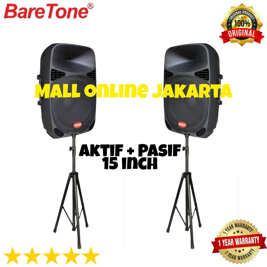 Speaker aktif pasif baretone 15 inch max15mb max15mw aktive pasive ORI