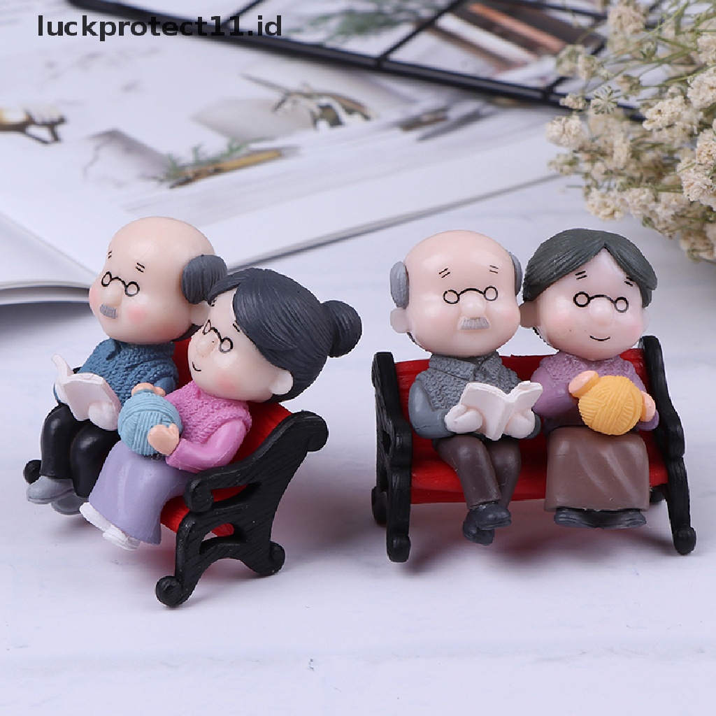 &lt; Luckprotect11. &lt; LuckproteksiId 1 Set Miniatur Kakeknenek Untuk Dekorasi Rumah Boneka