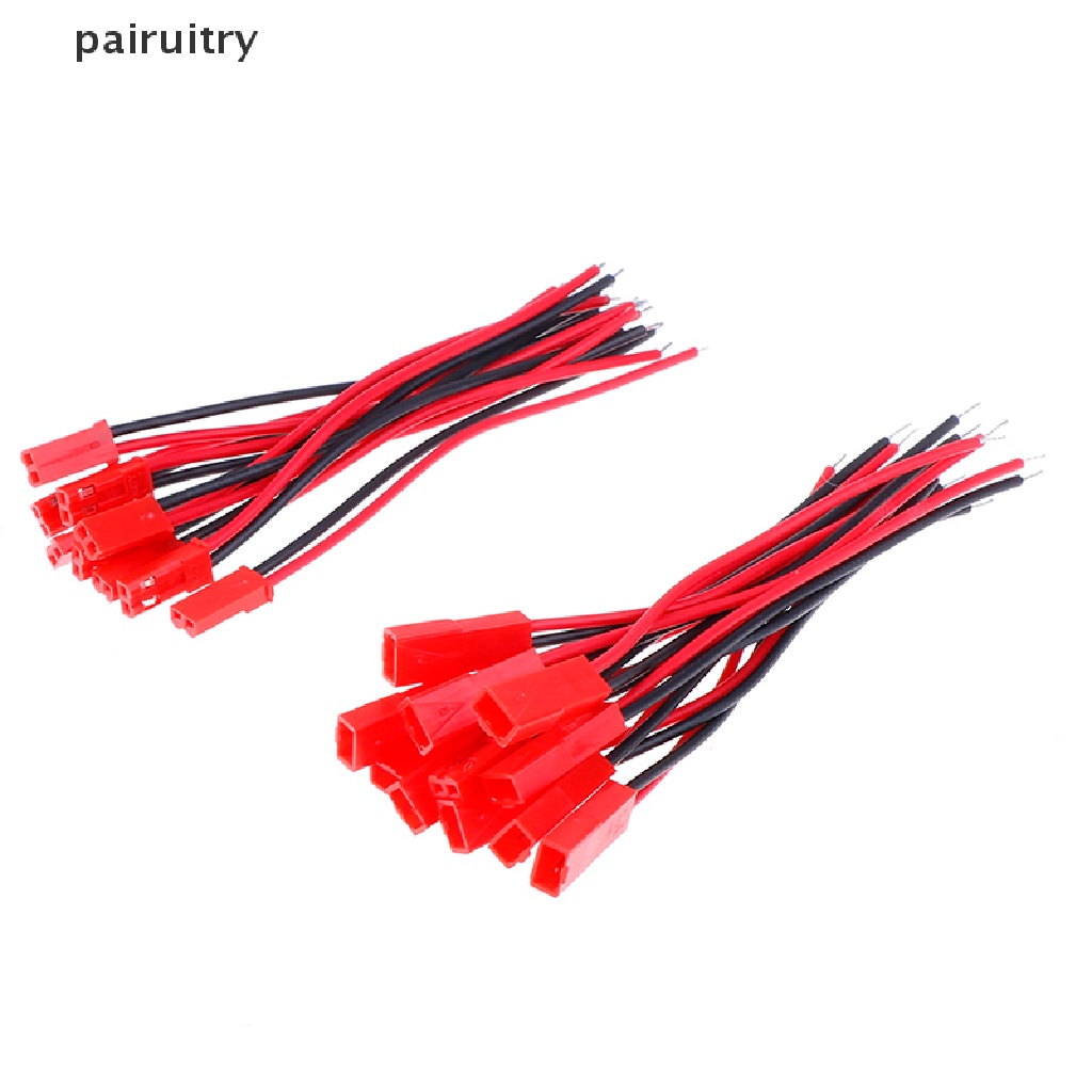 Prt 20pcs Kabel Konektor 2 Pin male female jst plug 22 awg Untuk Baterai rc PRT