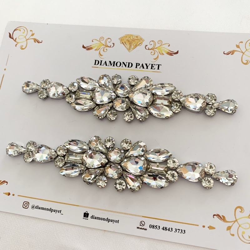 Diamond Payet Rangkai Tangan Clear 2pcs