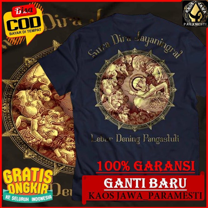 KAOS SABLON WAYANG JAWA SEMAR KAOS BUDAYA KATA KATA FILOSOFI PITUTUR JAWA PARAMESTI