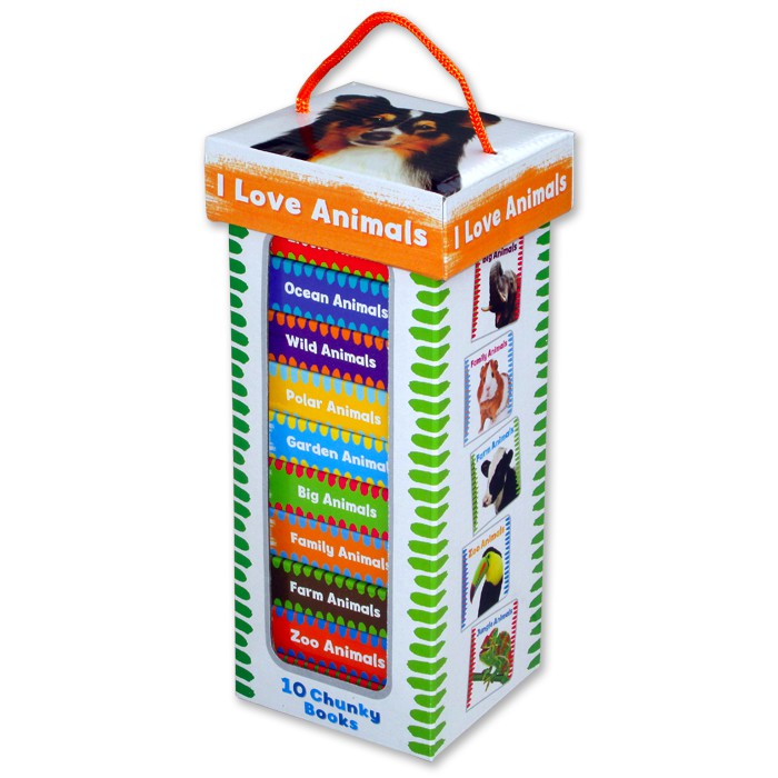

I Love Animals Tower Box Set with 10 Chunky Board Book