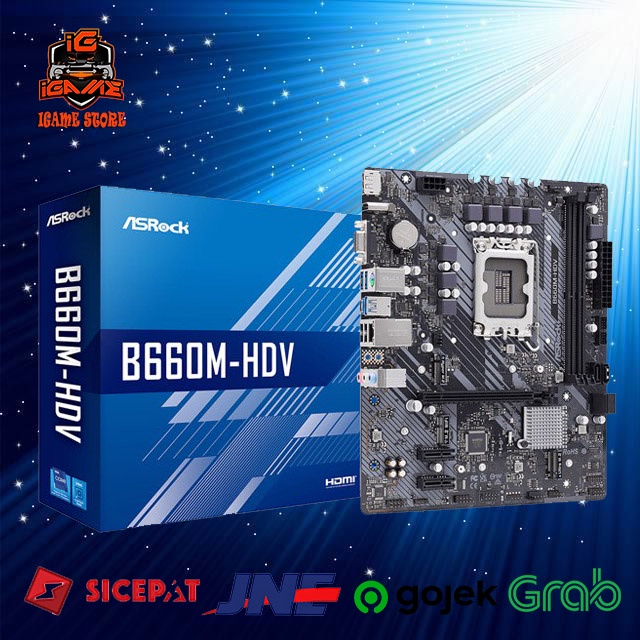 ASRock B660M-HDV DDR4 (LGA 1700, B660M, DDR4, USB3.2, SATA3) TOP GAN